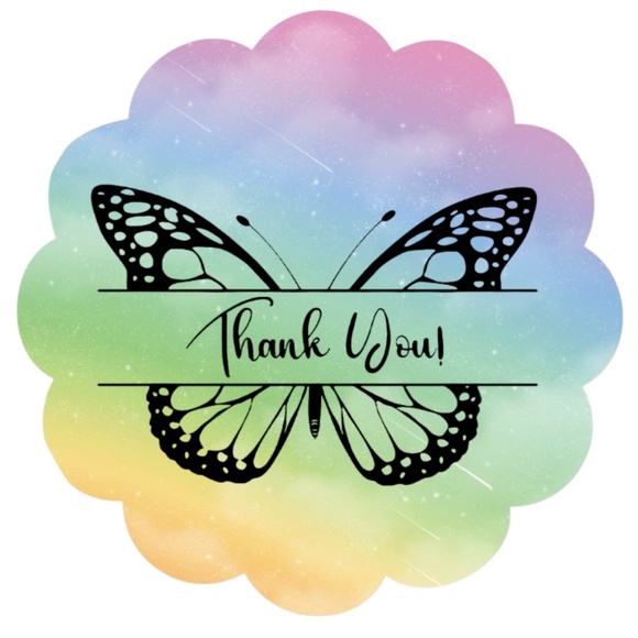thank you sticker pink for business 2 inch round sticker - Picture 15 of 15